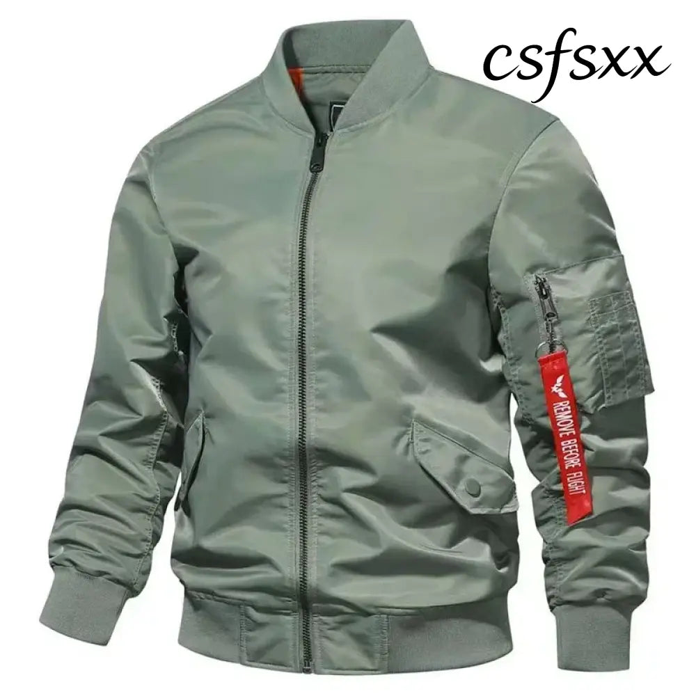 Men’s Spring Fall Lightweight Camouflage Bomber Jacket Windbreaker Softshell Varsity Jackets Men Golf Fashion