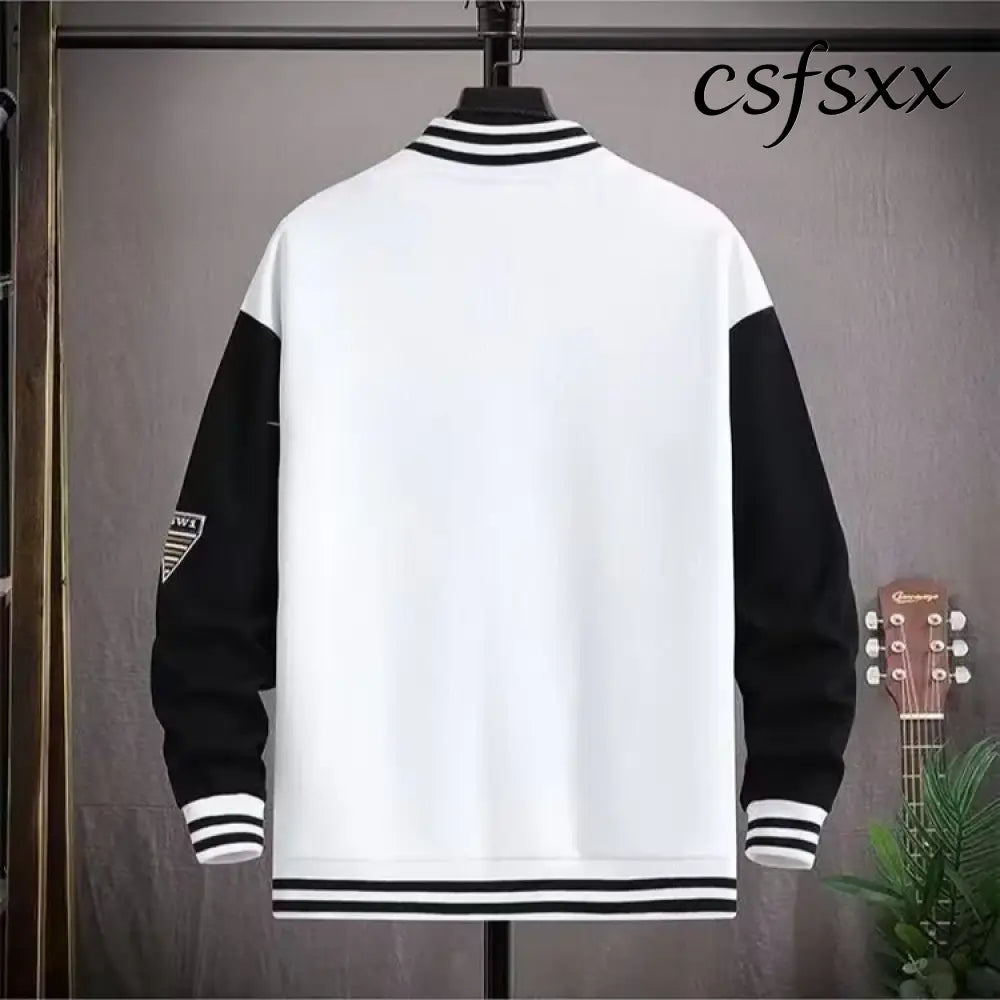 Men’s Spring Jacket American Style Baseball Jacket Men’s Thin Jacket Casual Men’s Lightweight American Baseball Varsity