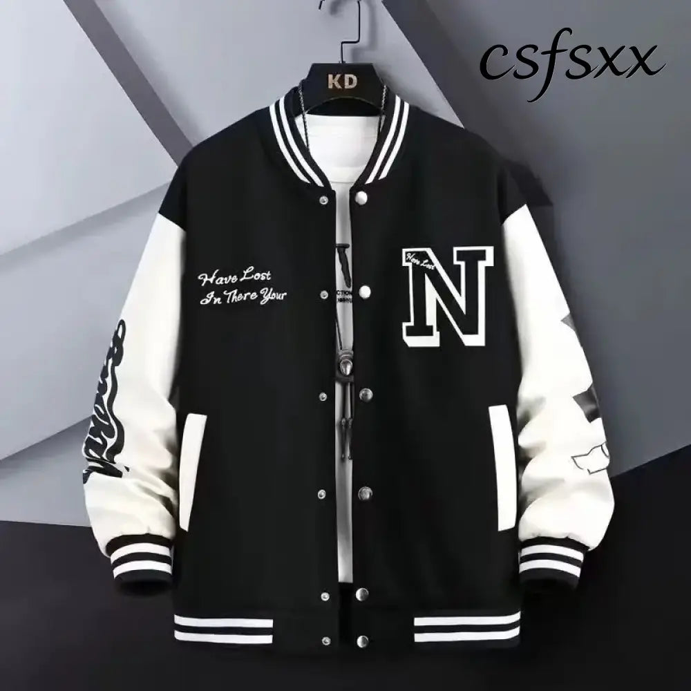Men’s Spring Jacket American Style Baseball Jacket Men’s Thin Jacket Casual Men’s Lightweight American Baseball Varsity