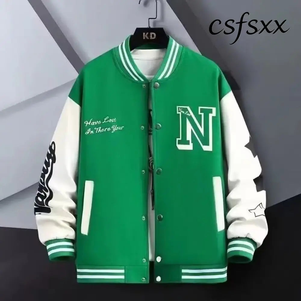 Men’s Spring Jacket American Style Baseball Jacket Men’s Thin Jacket Casual Men’s Lightweight American Baseball Varsity