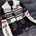 New Embroidery Motorcycle Racing Jacket for Men Women Spring Autumn Long Sleeve American Bombers Baseball Coat Hip Hop