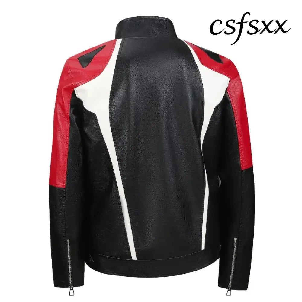 New Fashion Men Slim Fit Motorcycle Leather Jackets Man Stand Collar Casual PU Leather Coats Quality Male Thin Jackets