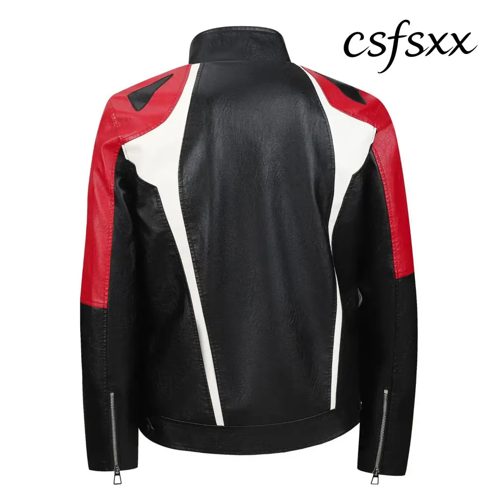 New Fashion Men Slim Fit Motorcycle Leather Jackets Man Stand Collar Casual PU Leather Coats Quality Male Thin Jackets