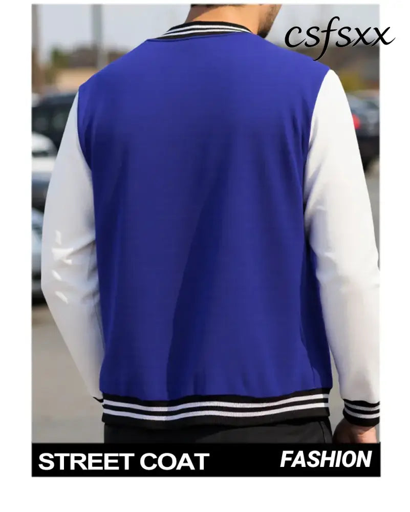 Roma First Change Print Male Jacket All-Match Fleece Baseball Jersey Vintage Casual Clothes Autumn Warm Loose Mens Coat