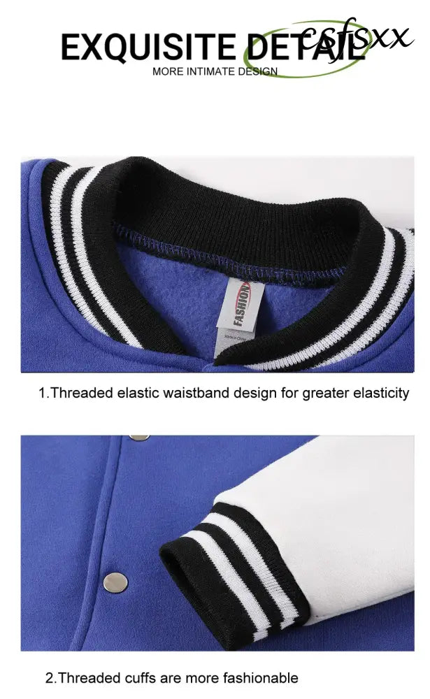 Roma First Change Print Male Jacket All-Match Fleece Baseball Jersey Vintage Casual Clothes Autumn Warm Loose Mens Coat