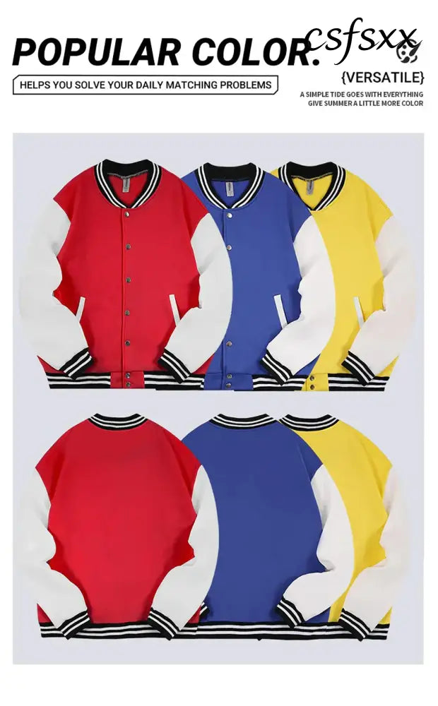 Roma First Change Print Male Jacket All-Match Fleece Baseball Jersey Vintage Casual Clothes Autumn Warm Loose Mens Coat